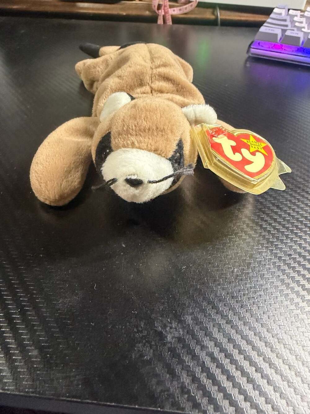 Ty Beanie Baby Ringo the Raccoon 1995 PVC Pellets with Tags